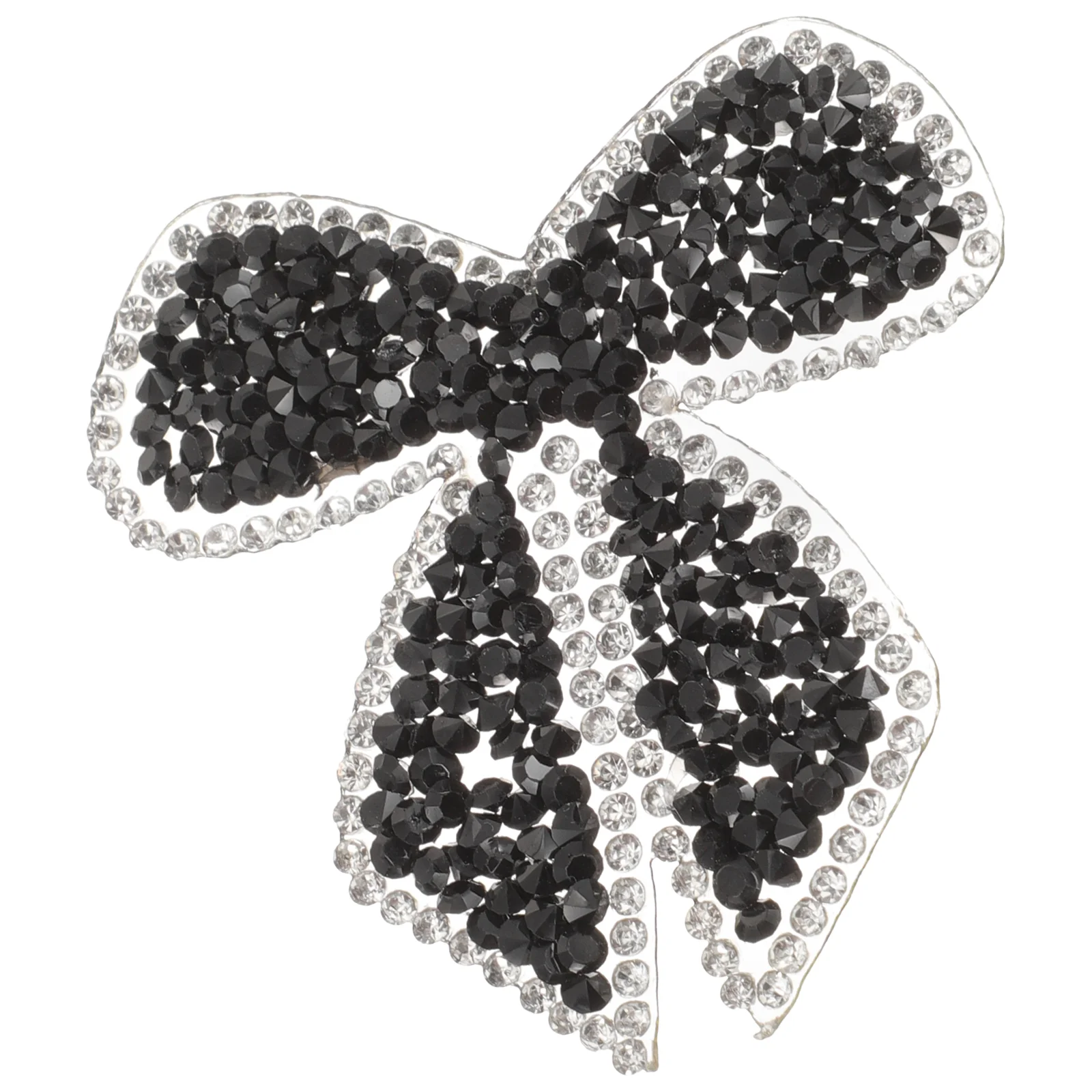 

Rhinestones Hot Glue Bottom Cloth Sticker Applique Patches for Jeans Iron Jacket Black Pants Holes Bowknot Appliques Miss