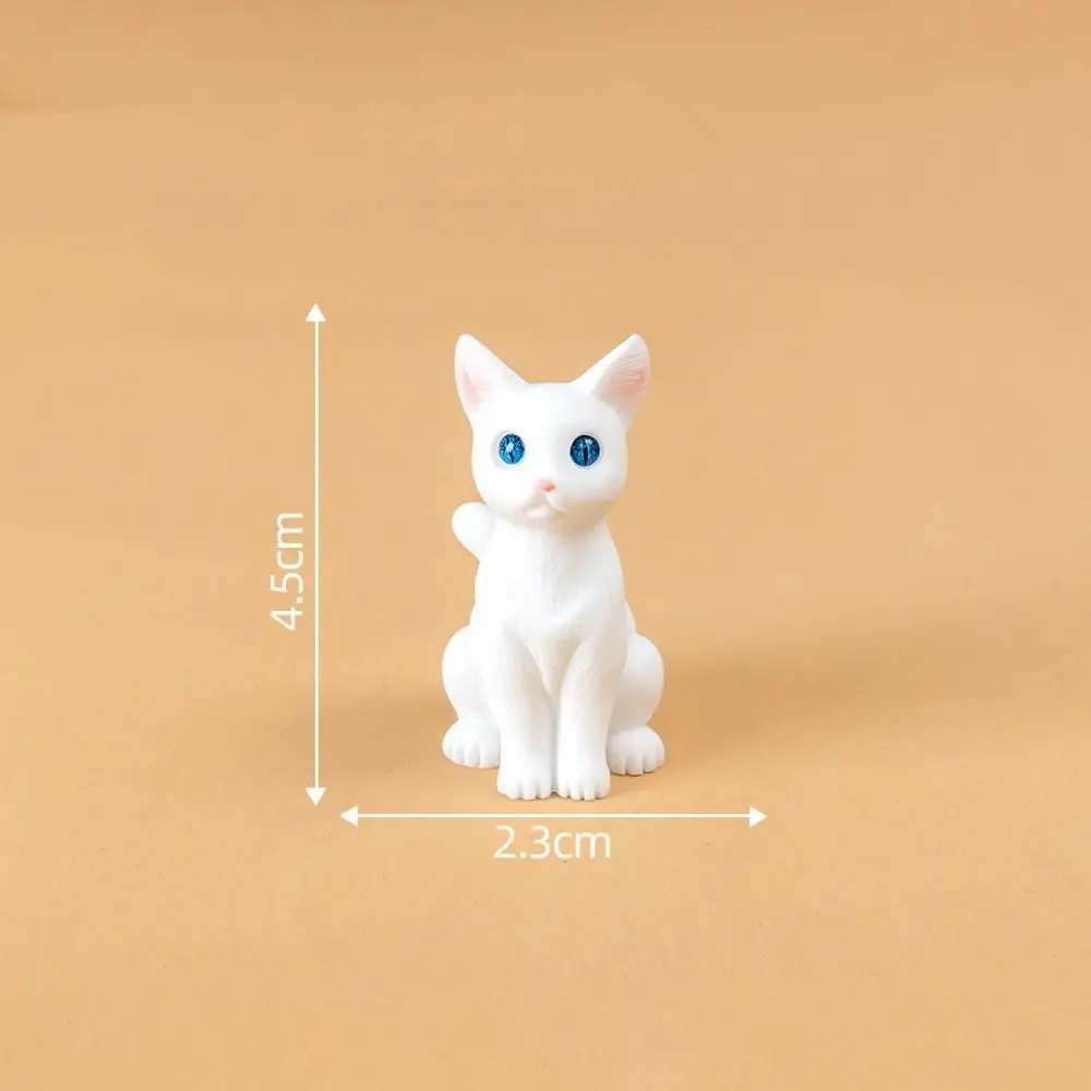 

Cute Simulation Color Cat Figurines Handmade Gift House Vase Miniature Decoration Pieces DIY Miniature Figurines