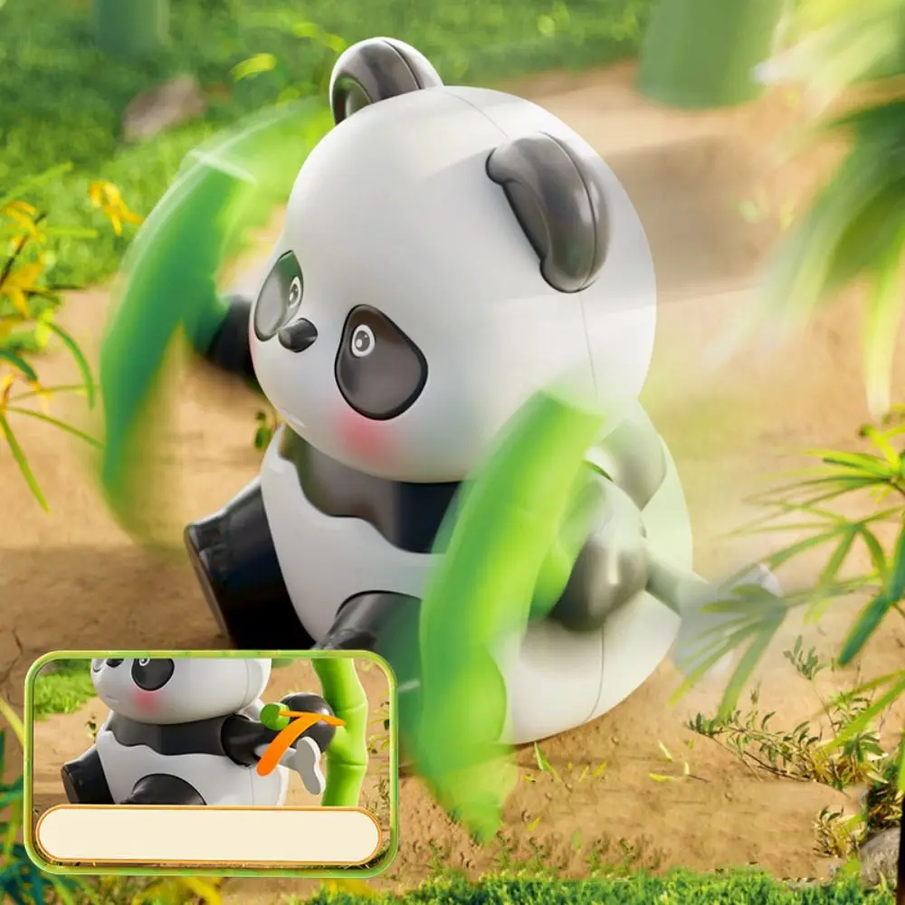 Swing ไปข้างหน้า Panda Clockwork ของเล่น Movable Interactive Anime Panda Wind-up ของเล่นตลกน่ารัก Swing Walk Crawling ของเล่นอนุบาล