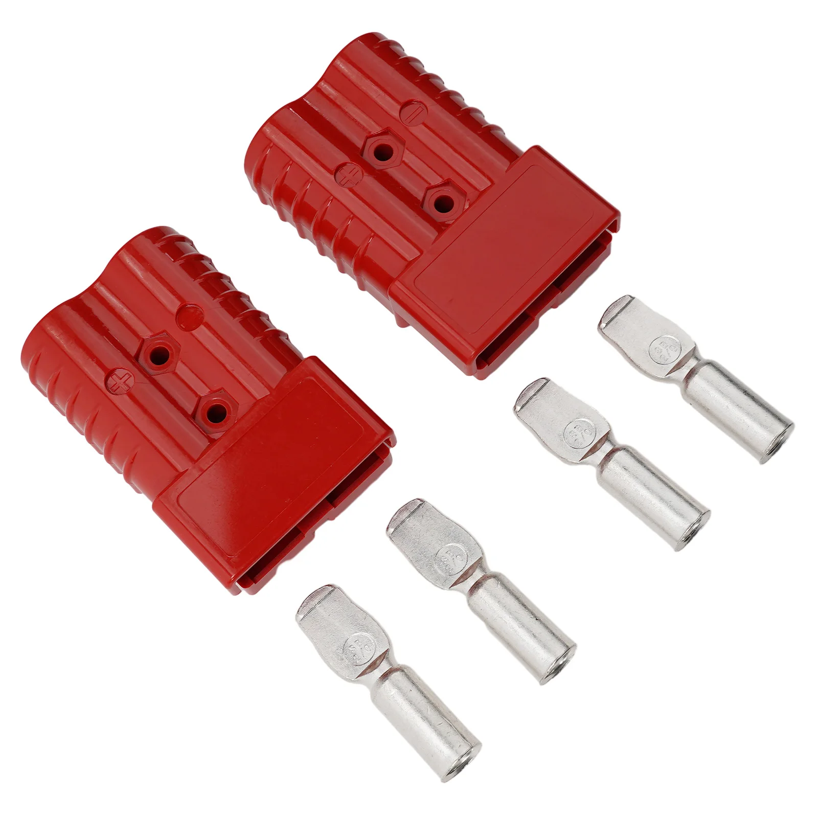 Battery Cable Terminal Connectors 2PCS 350A 600V with UL94 V0 Fire Rating and Mechanical Keyed Housing for Secure Connection