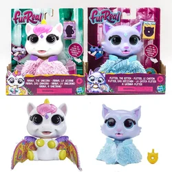 Hasbro FurReal Flitter Unicorn Airina Kitten Śliczna interaktywna zabawka Elektryczne zwierzęta Figurka Światła muzyczne Śmieszne dziewczyny Prezenty urodzinowe