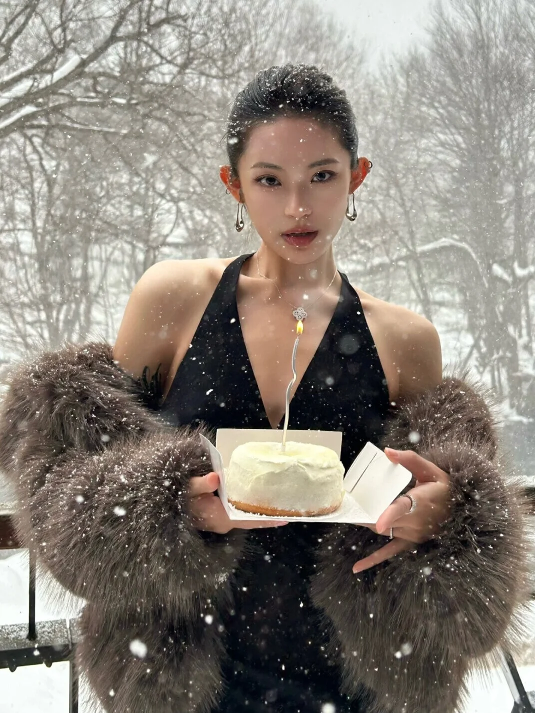 

Женское модное пальто Holl ort Plu Fur Coat с большим воротником, экологичное, коричневое, с V-образным вырезом, длинными рукавами