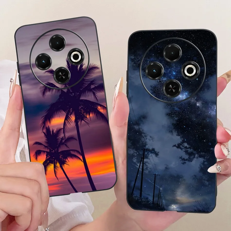 Casing HP Tecno Spark 30C 30 Pro Motif Naga Keren Untuk Tecno Spark30C 30 30Pro 4G Casing Silikon Lembut Hitam