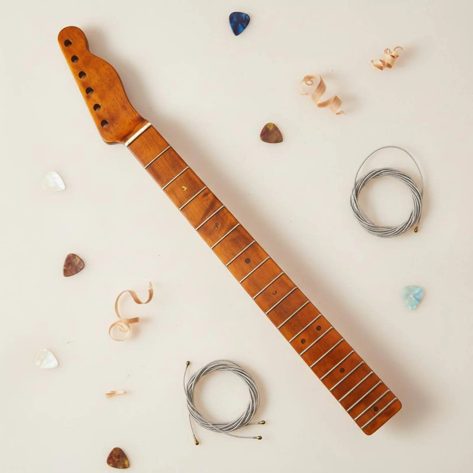 

T-Style Guitar Neck Bright Finish T-Style Type Guitar Neck for Repair