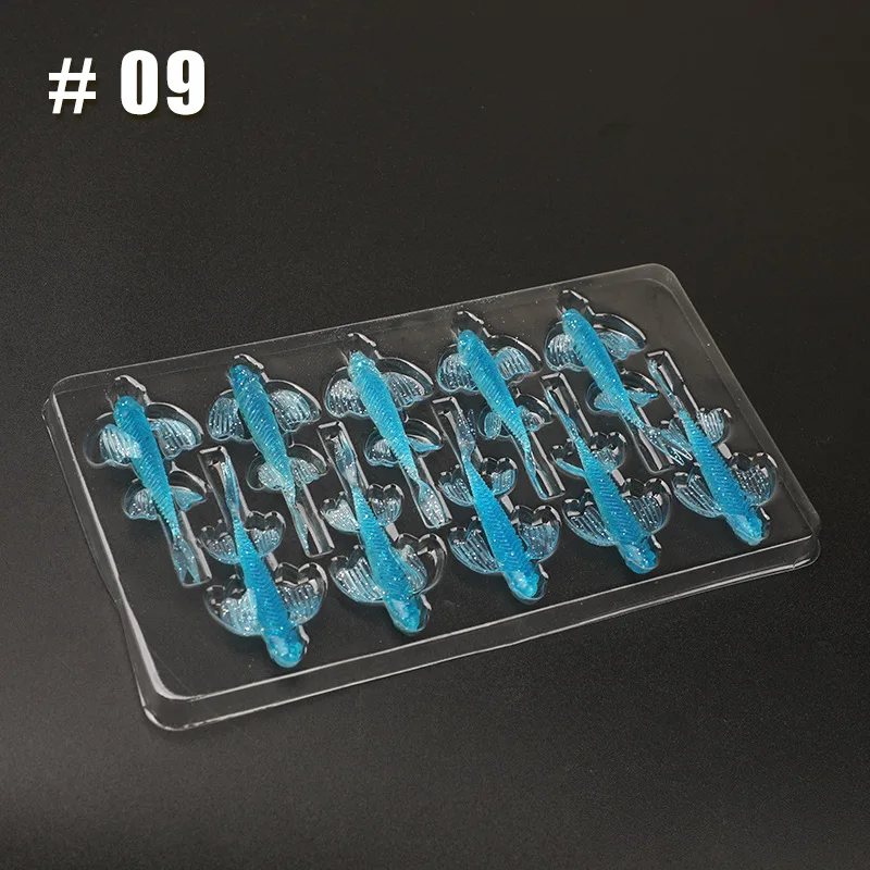 BILLINGS 10-teiliges Set schwimmender Schmetterlings-Schwanzgabelköder, weiche Kunstköder, vielseitige Köder – Detail 14