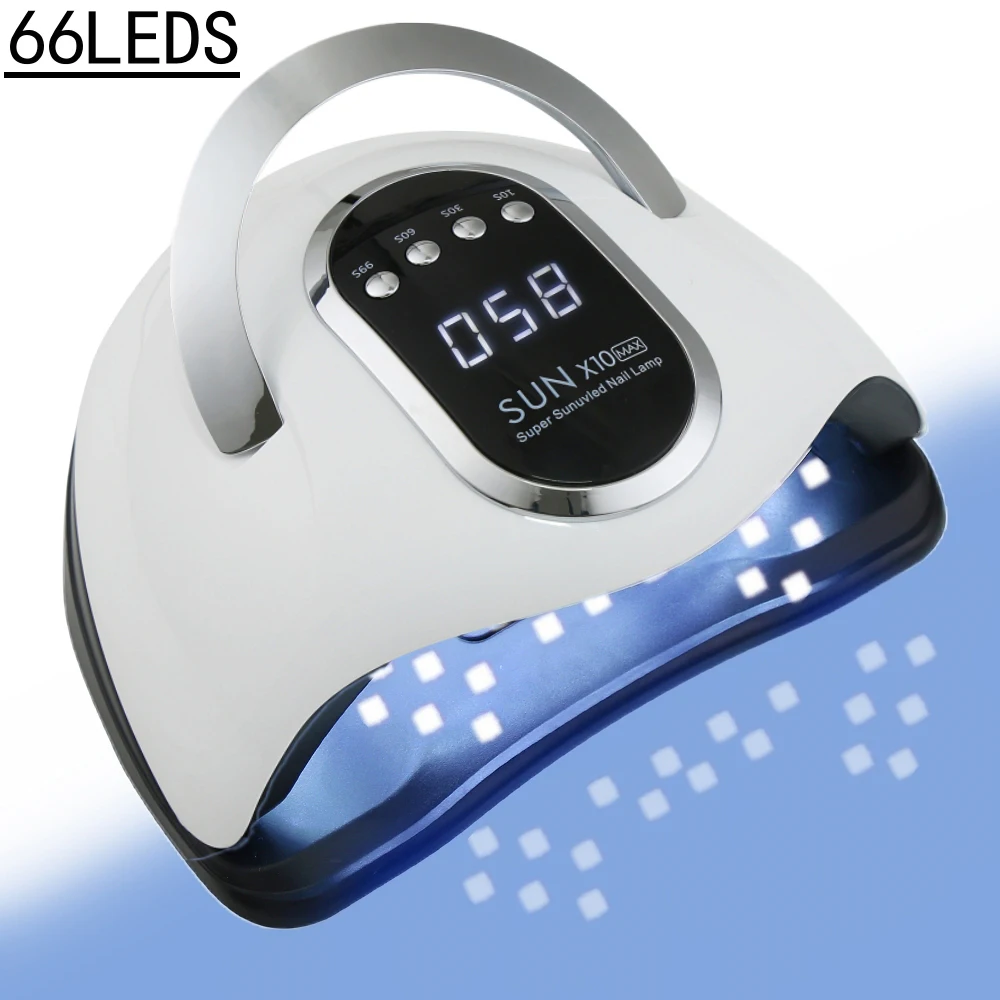 

SUN X11/10 MAX Professional Nail Drying Lamp for Manicure 66LEDS Gel Polish Drying Machine with Large LCD UV LED Nail Lamp
