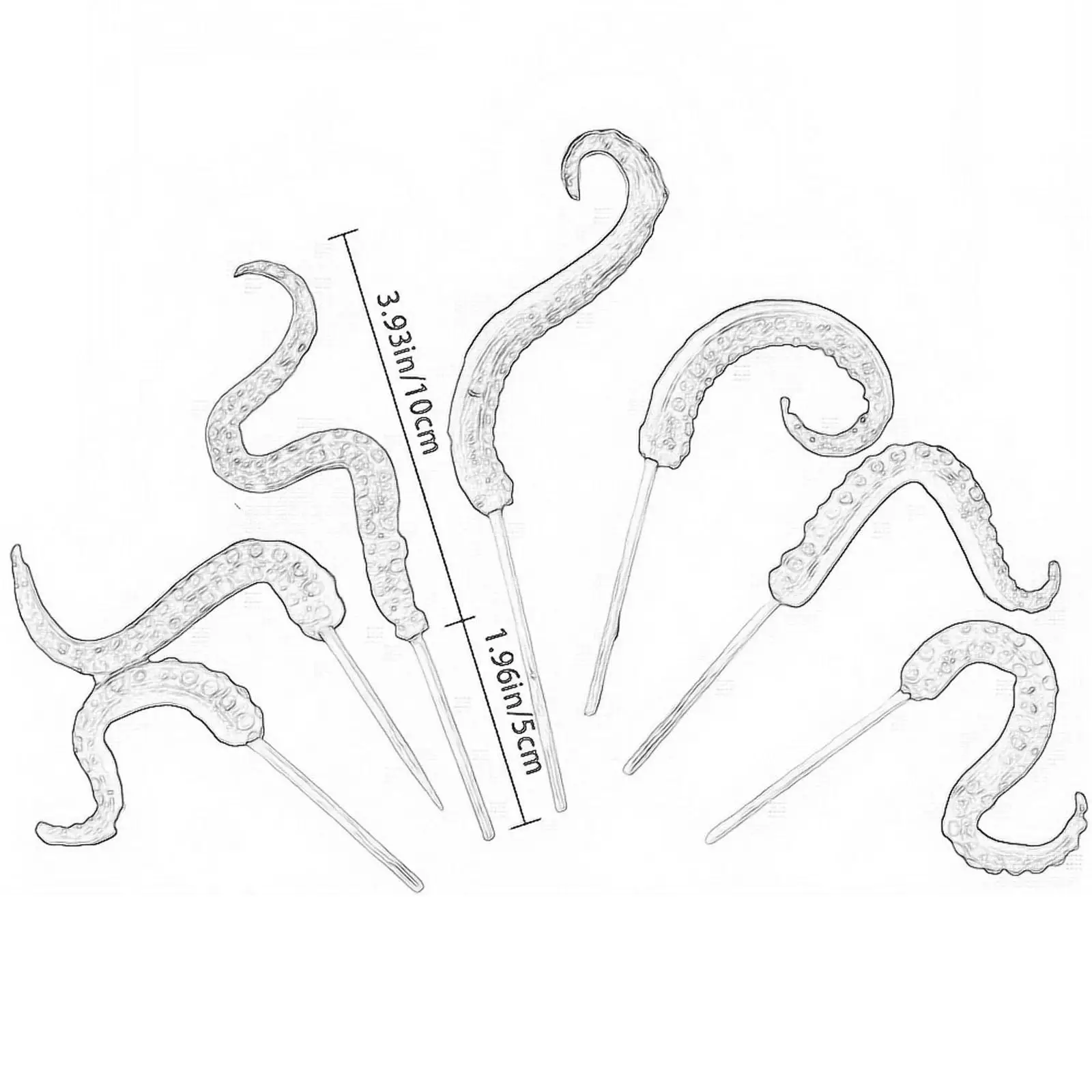 Pali per piante con tentacolo di polpo da 7 pezzi, creativi, resistenti alle intemperie, per interni ed esterni
