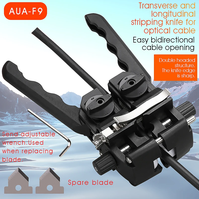 

AUA-F9 Optical Cable Horizontal And Vertical Cable Opener Optical Fiber Stripper Two-way Cable Opener Optical Cable Open Skyligh