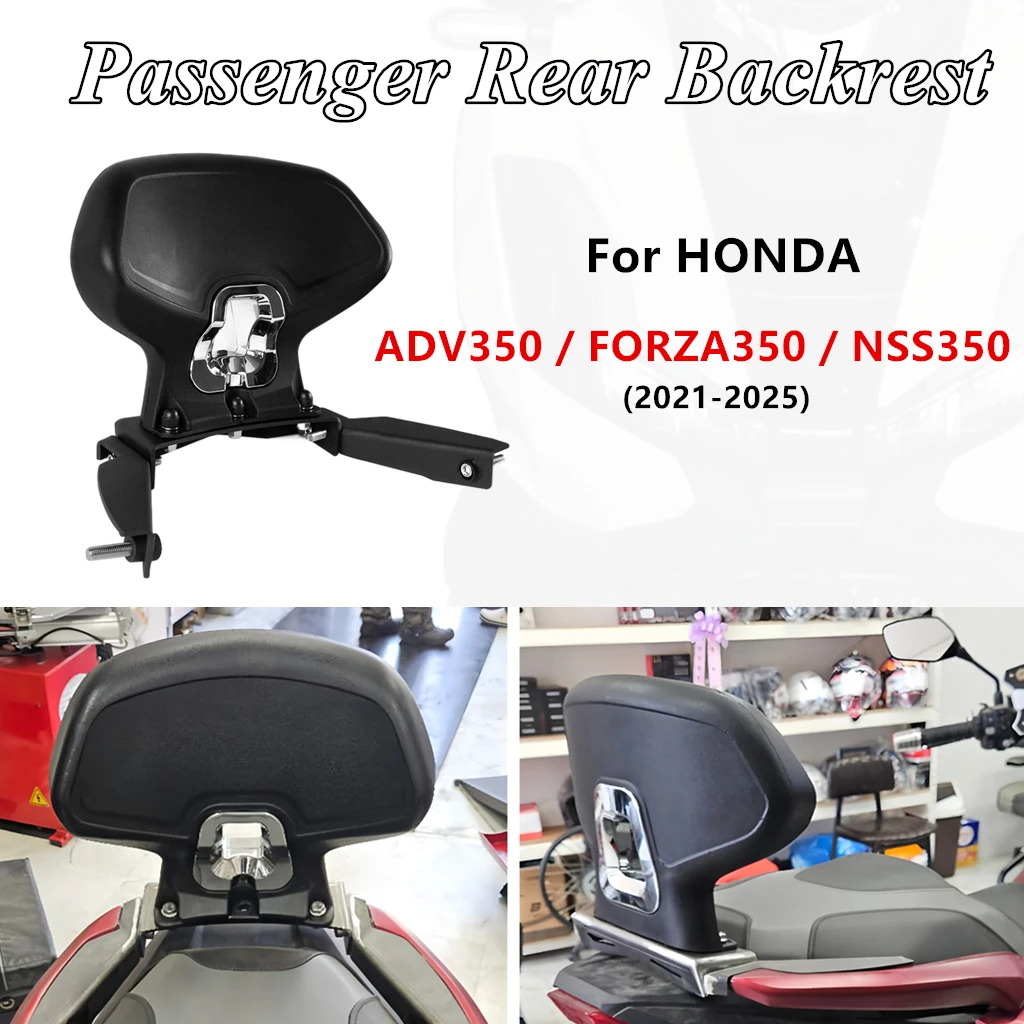 

Motorcycle Passenger Rear Backrest New For Honda ADV350 NSS350 Forza350 2021-2025 Comfortable Seat Backrest Cushion Pad