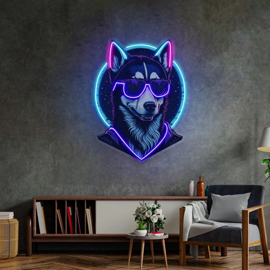 Cool Husky Neon Sign Home Room Wall Decor Neon Sign