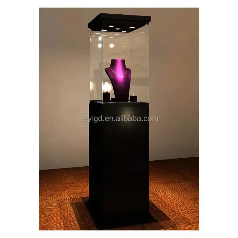 custom.Customize Jewelry Shop Floor Standing Glass Display Showcase With Storage Cabinet Watches