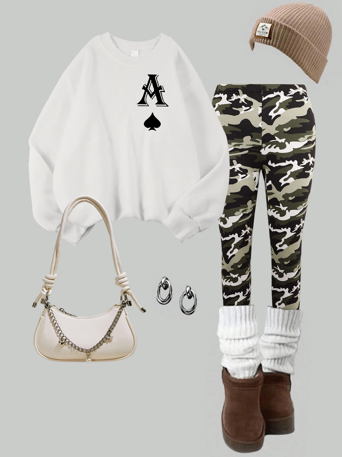 

Художественный женский комплект свитшотов с буквенным принтом персикового сердца, повседневные комплекты флисовых брюк, свободные утепленные леггинсы, осенний пуловер в стиле хип-хоп