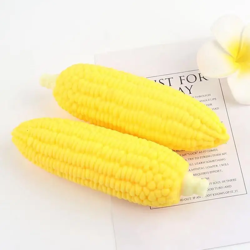 Simulated Corn Decompression Toys Soft 3D Stick Mochi Cute Finger Squishy Toys Anti Stress Fidget Toy Kids Family Birthday Gifts