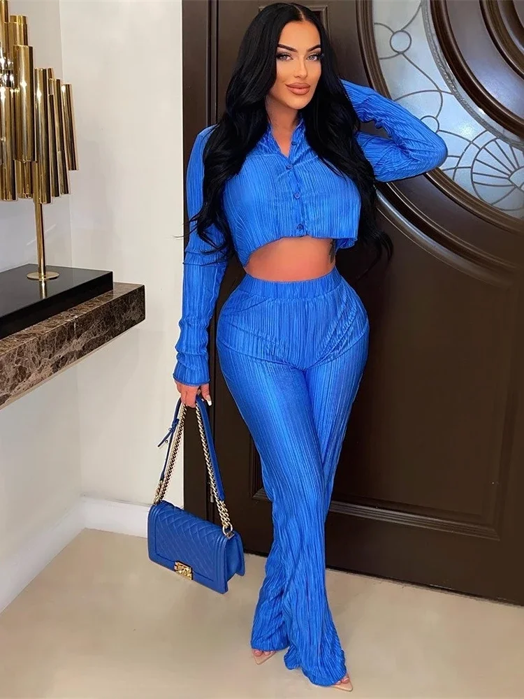 Spring and Summer Women's Long Sleeved T-Shirt with Straight Leg Pants Two-Piece Set Daily Casual Versatile Long Pants Set