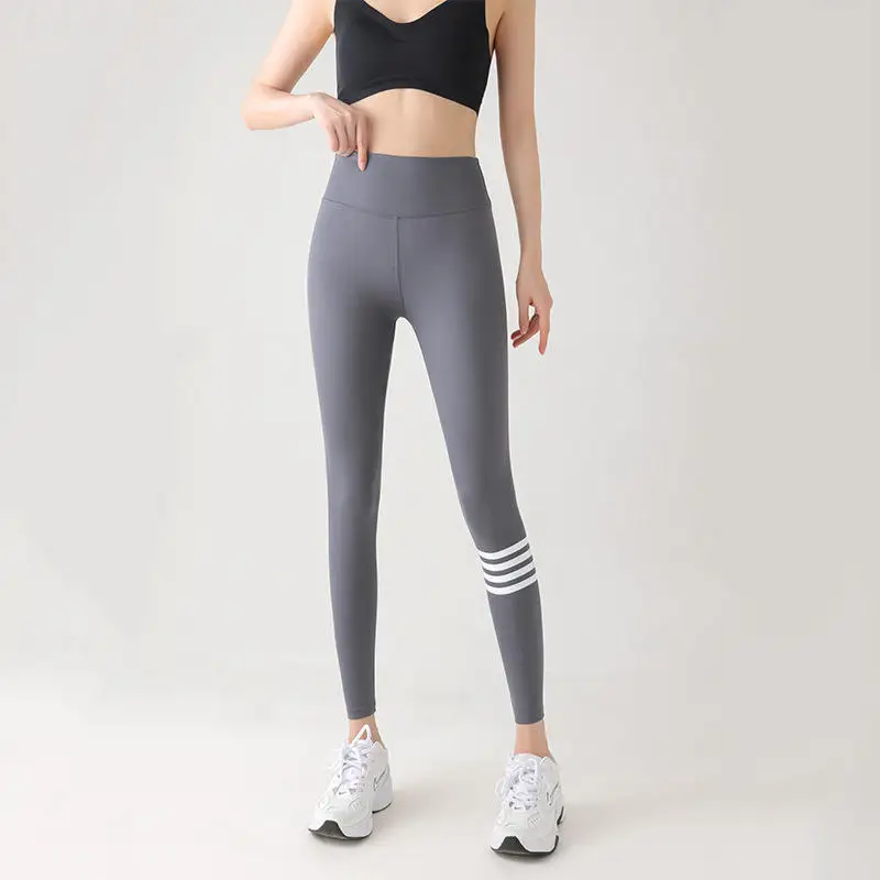 

Spring Summer New ark Skin Print Yoga Pants Nine-Tenths Striped Base Layer Pants Outerwear Casual Trousers for Women