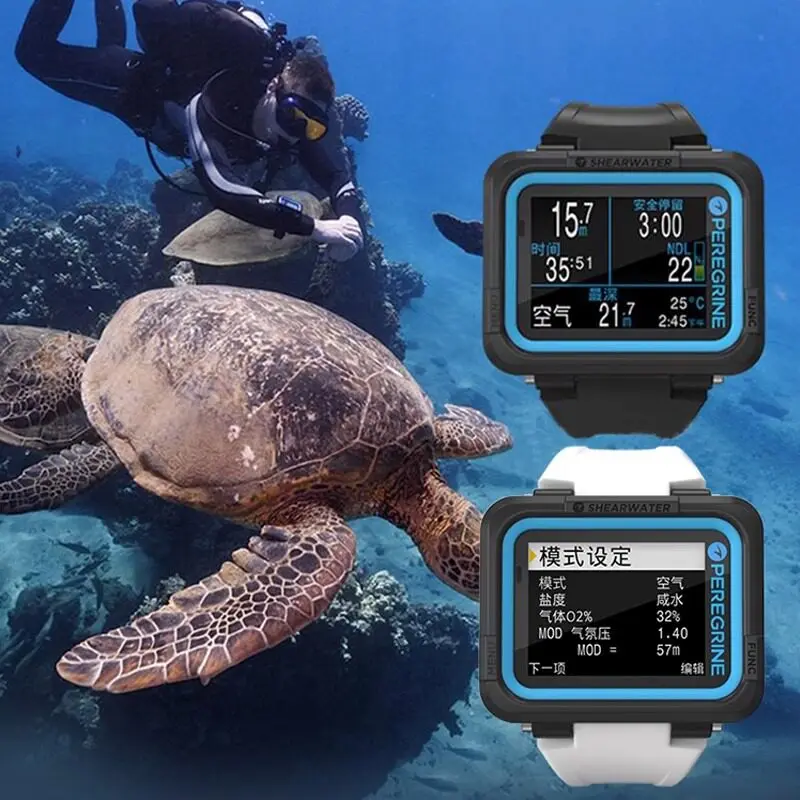 Shearwater Peregrine TX Dive Computer Watch Casual Scuba Diving Watch Wireless Charging Chinese Interface Leisure Dive Watch