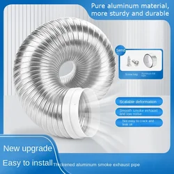 Φ150mm Pure Aluminum Foil Ventilation Pipe Scalable Smoke Outlet Tube for Resturant Kitchen Extractor Bathroom Exhaust Fan Hose