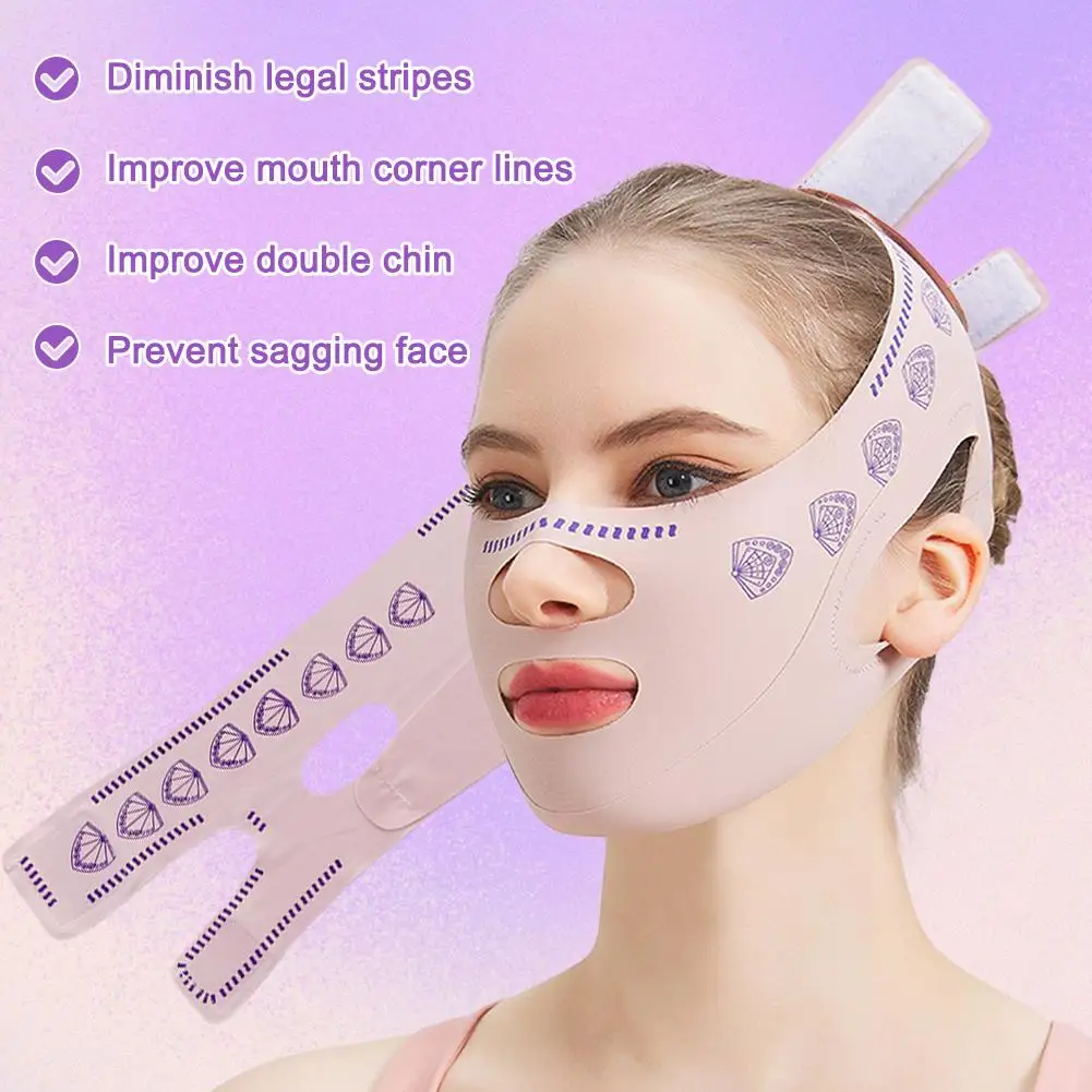 Double-deck Face Slimming Bandage Face Lifting Belt Shaper V Band Chin Cheek Strap Lift Anti Line Wrinkle Facial UP Face Be V3T0