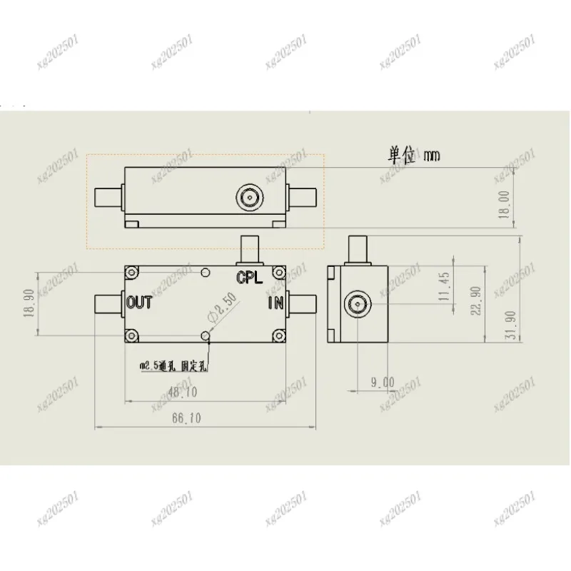16dB Standing Wave Test Coupler 300K-8G Directional Bridge Stainless Steel RF Joint for Electronic Components
