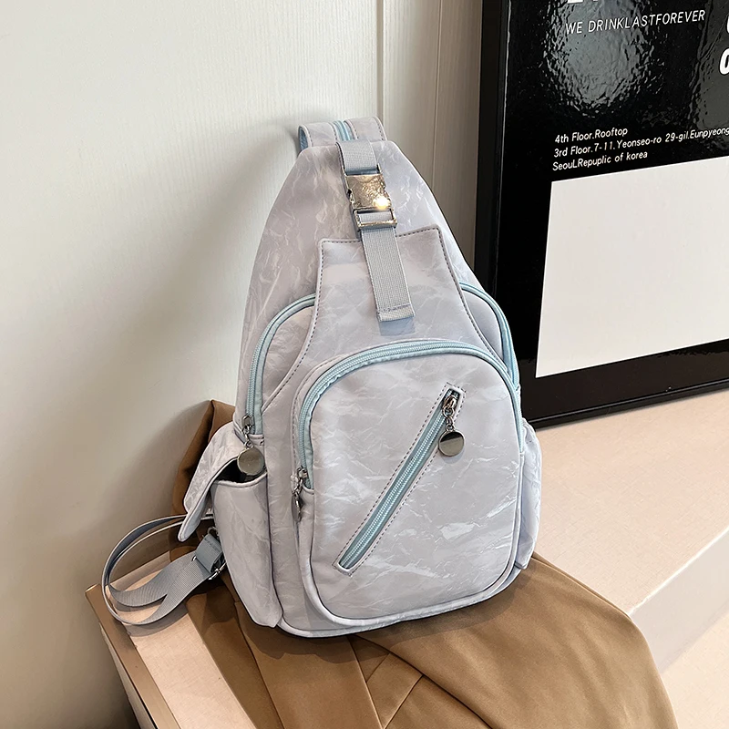 Mochilas de moda de hilo de coser, gran oferta de 2025, bolsos para mujer con cremallera, bolsillo Interior de nailon con cremallera, bolsos de hombro para mujer