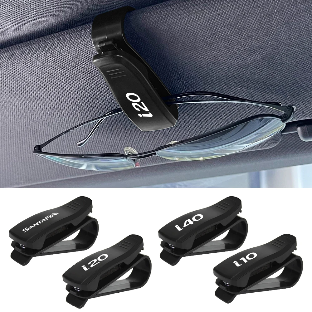 Car Sunglass Clip Card Holder For Hyundai I10 I20 Ix20 I30 Ix35 I40 Sonata Santafe Solaris Azera GDI Auto Interior Accessories