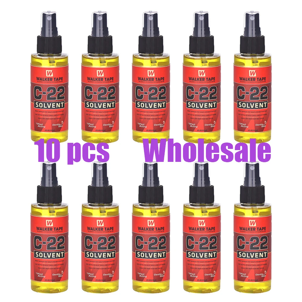 

Wholesale Price 10pcs C-22 Solvent Spray Remover for Lace Glue, Lace Wigs, Toupees, and Tape-in 100% Remy Human Hair Extensions