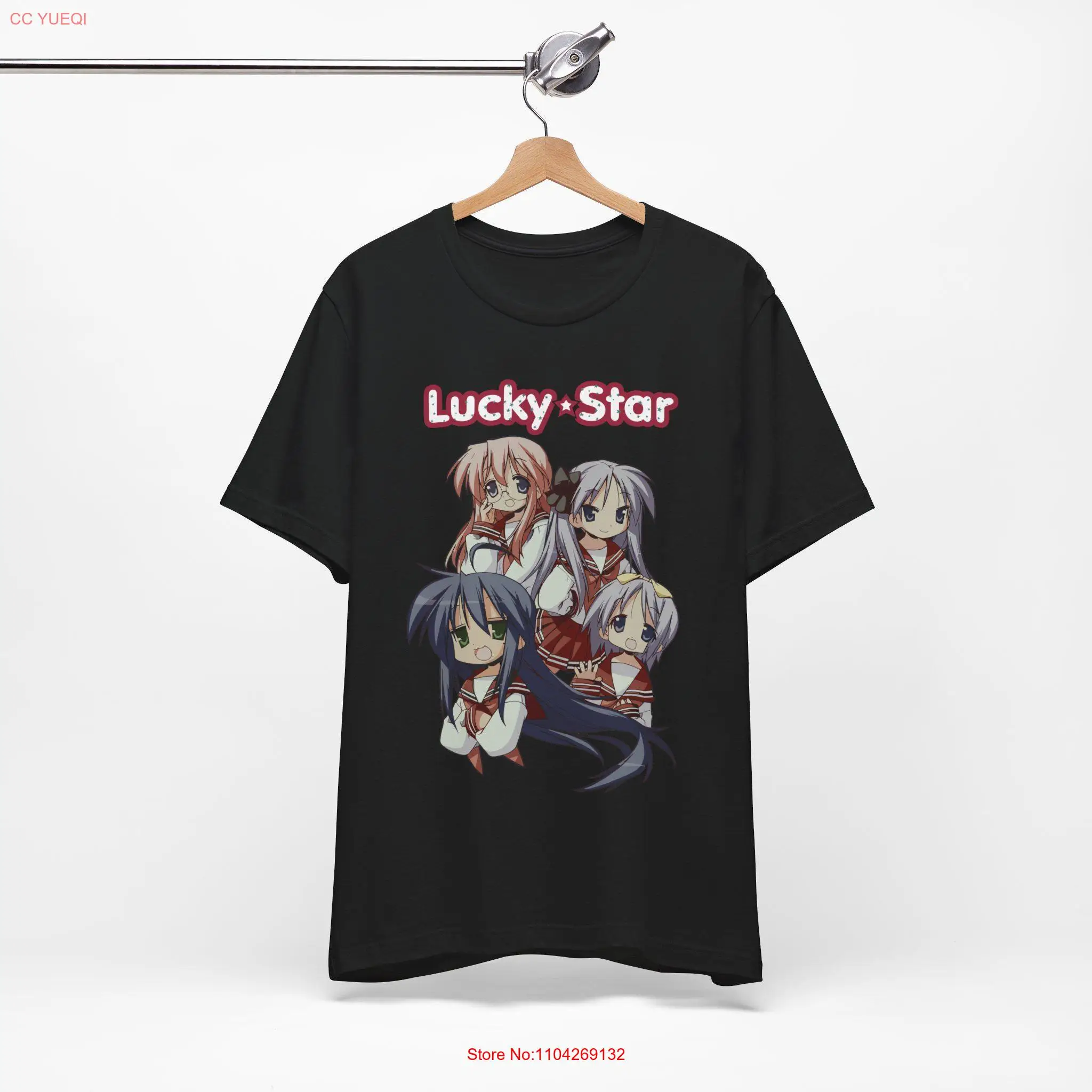 Kawaii Cutecore T Shirt Lucky Star Jojifuku High School Comedy Anime long or short sleeves