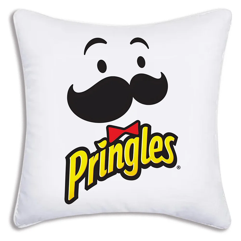 Bearded P-Pringles Pillow Covers Cartoon Sofa Decorative Home Double-sided Printing Short Plush Cute Cushion Cover