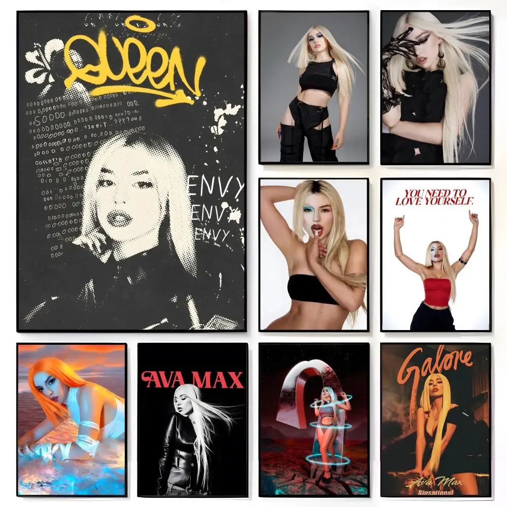 Energetic Catchy Bold Pop Star Singer A-Ava M-Max Poster American Film Mural Home Childrens Room Wall Decor Print