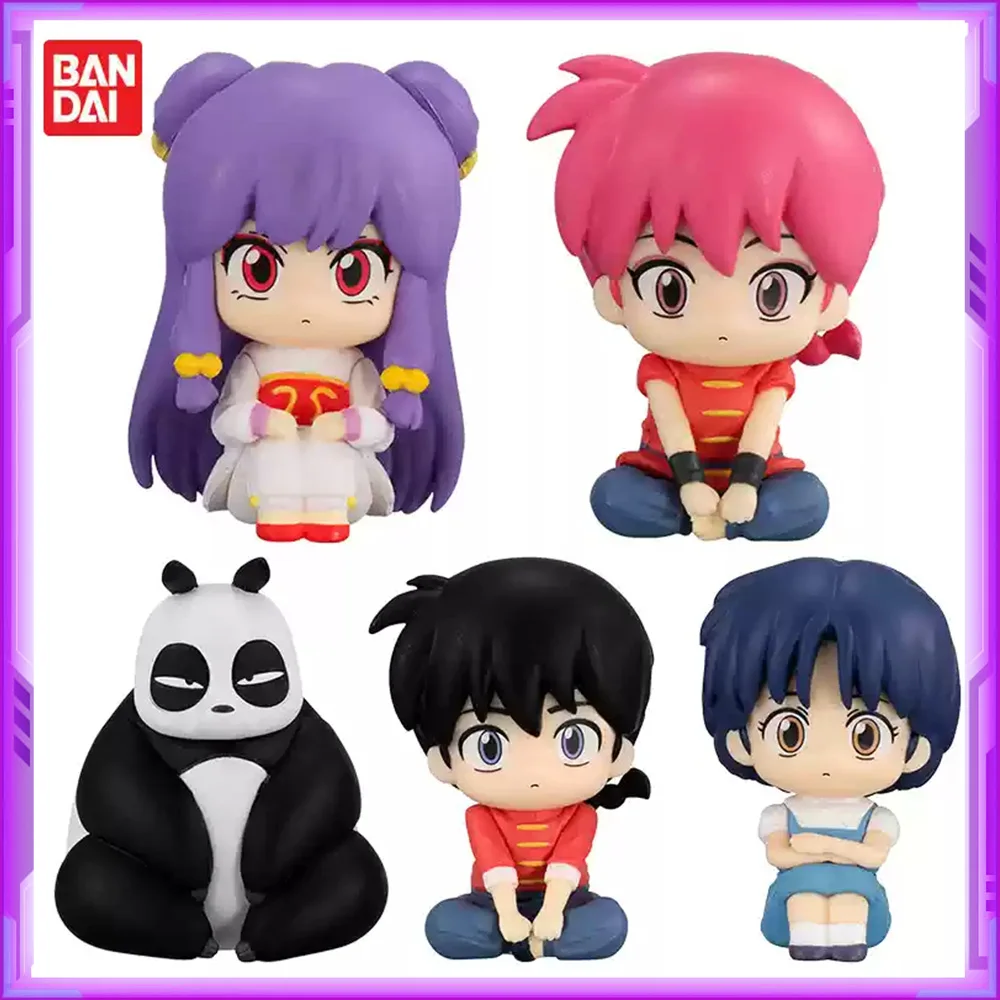 Original BANDAI Gachapon Ranma 1/2 Ranma Tendou Akane Hibiki Ryoga Shampoo  PVC Anime Figures Action Figure Model Toys Gifts