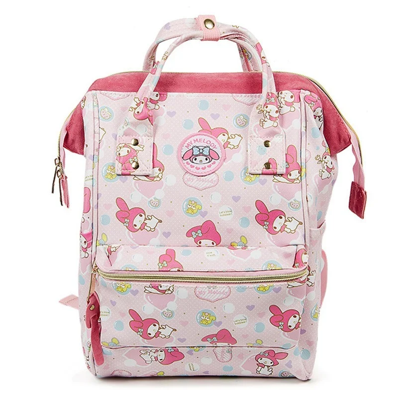 Imagem -06 - Hello Kitty Cartoon Mochilas Mochila Kawaii Alta Capacidade Impermeável Sanrio Bolsa de Lazer Anime my Melody Bags Back to School pu