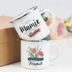 Thank You Grandma for All These Magical Moments Print Enamel Mug Outdoor Cup Drink Coffee Cups Holiday Birthday Gift for Grandma