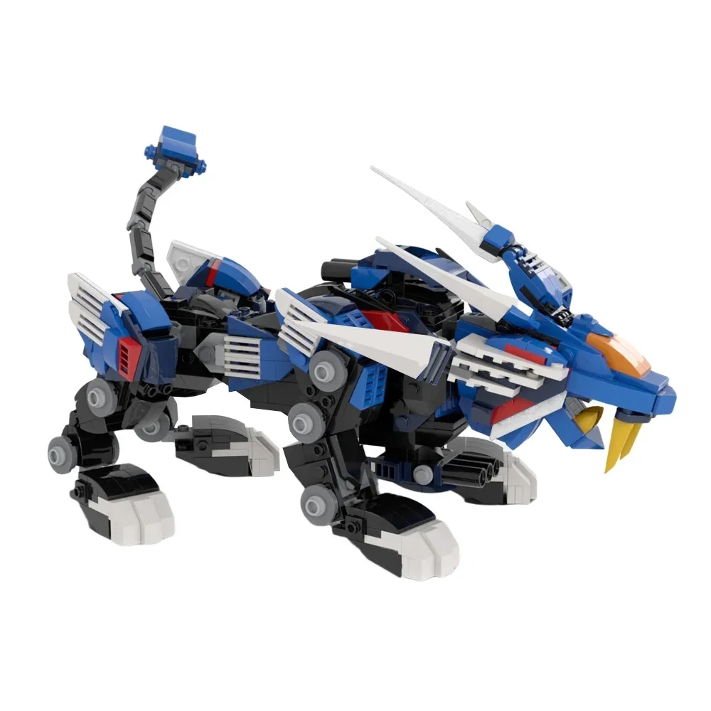 MOC Mechanical Tiger For Zoids-Blade-Liger Building Blocks Kit  Assemble Mecha Beast Bricks Toys For Children Kid Birthday Gifts