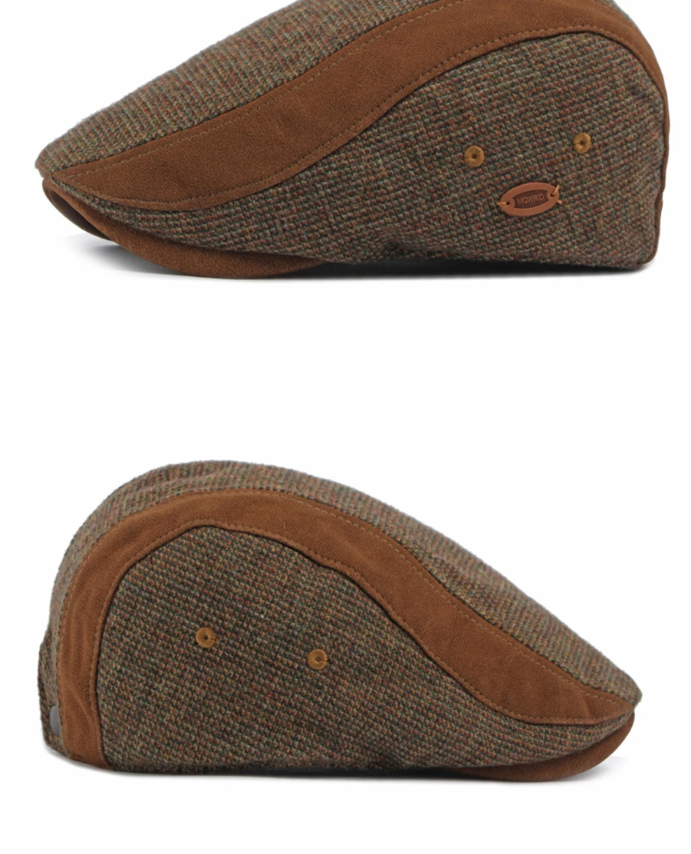 HT5165 Herren- und Damen-Baskenmütze, Künstlermütze, Wollmütze, dicke, warme Ivy-Flatcap, mit Fleece gefüttert, für Herbst und Winter. – Detail 10