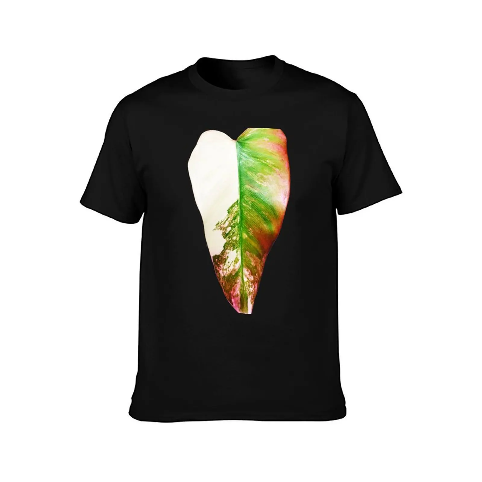 Unique and organic photo of a Philodendron strawberry shake 1 T-Shirt, Summer Casual Cotton Tee, Oversized Streetwear Tops
