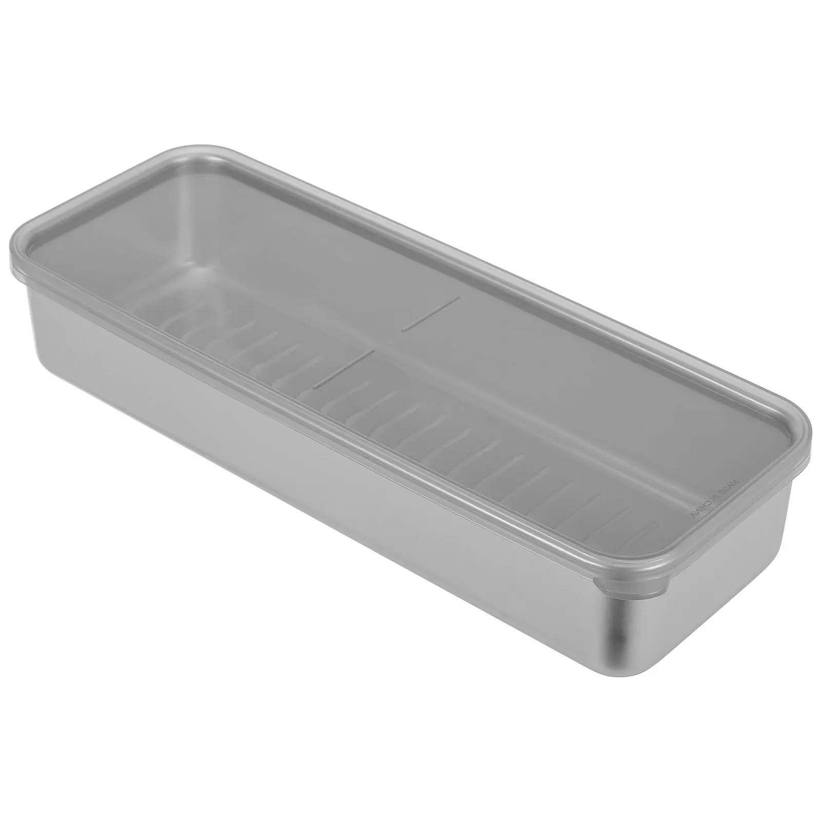 

304 Stainless Steel Bacon Storage Box Large Capacity Transparent Lid Fresh Food Preservation Container Fridge Organizer