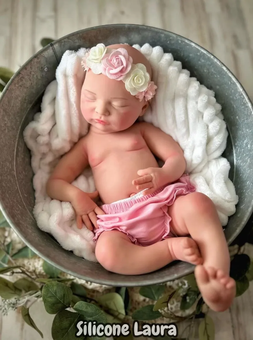 18 インチローラーシリコーンベベリボーンガール手作りリアルな 3D 塗装スキン新生児女の子子供のための誕生日プレゼント