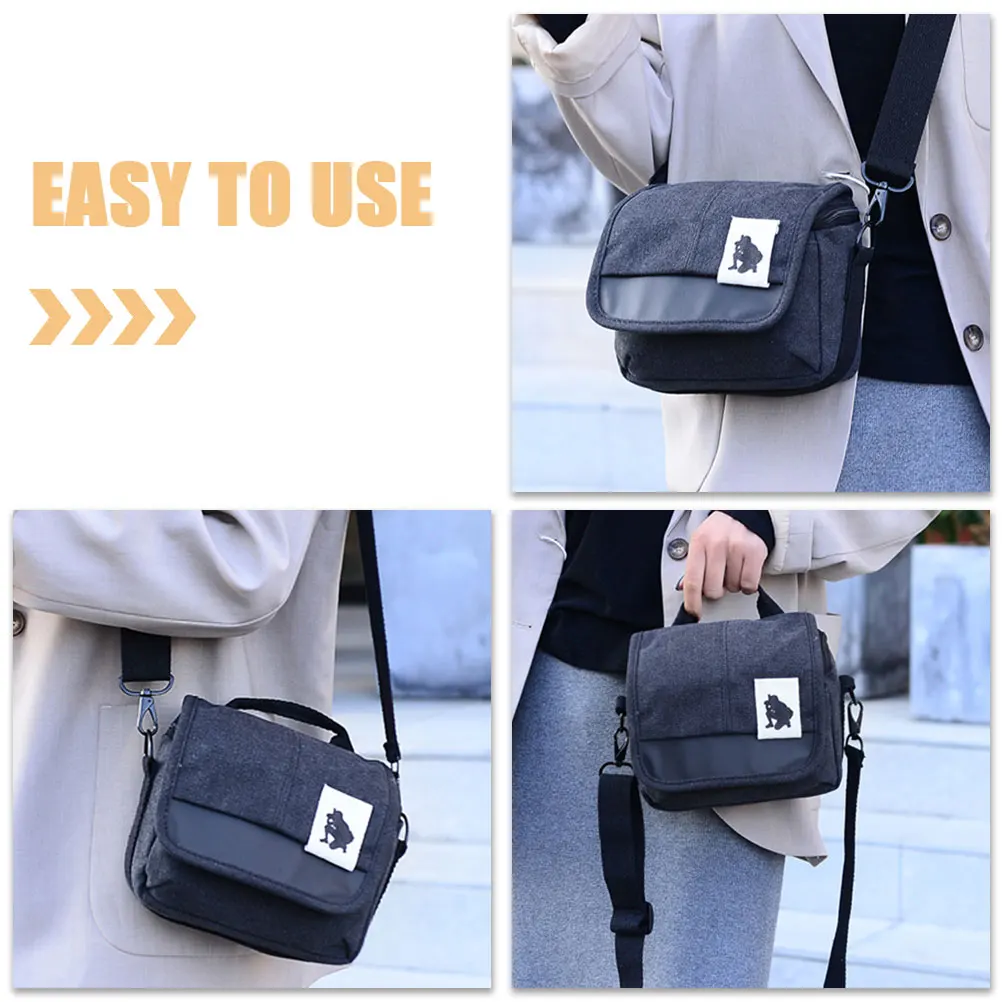 

Camera Bag Small Messenger Sling Protector Bags Canvas Hand Strap for Photographers Travel