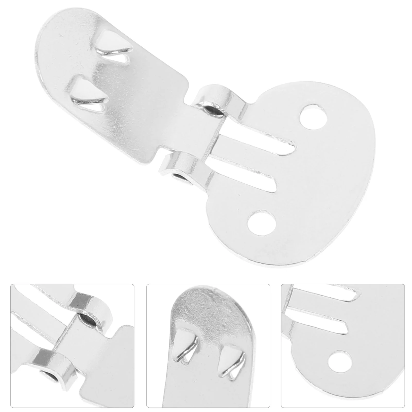 10 Pcs Metal Shoe Clips Flat DIY Findings Blank Stainless Steel Rhinestone Heels