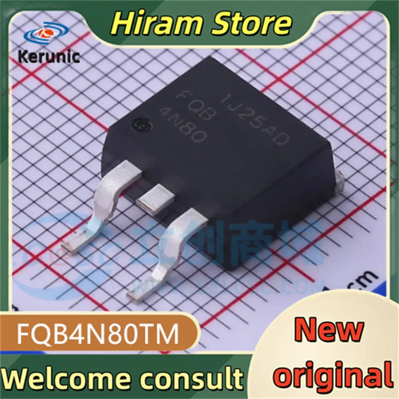 5PCS FQB4N80 New and original FQB4N80TM FQB4N80T 4N80