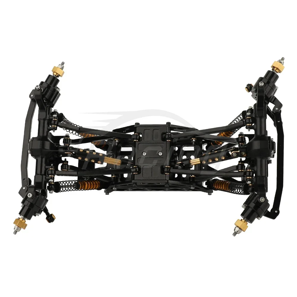 Aluminum Alloy All Metal Assembled Car Chasiss Frame Kit with Axles for 1/24 Axial AX24 AXI00003 Car Truck Model RC Car Upgrade