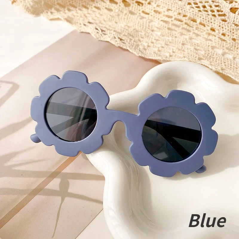 New Girl Boys Cute Sunglasses Flower Outdoor Children Lovely Vintage  Protection Classic Kids