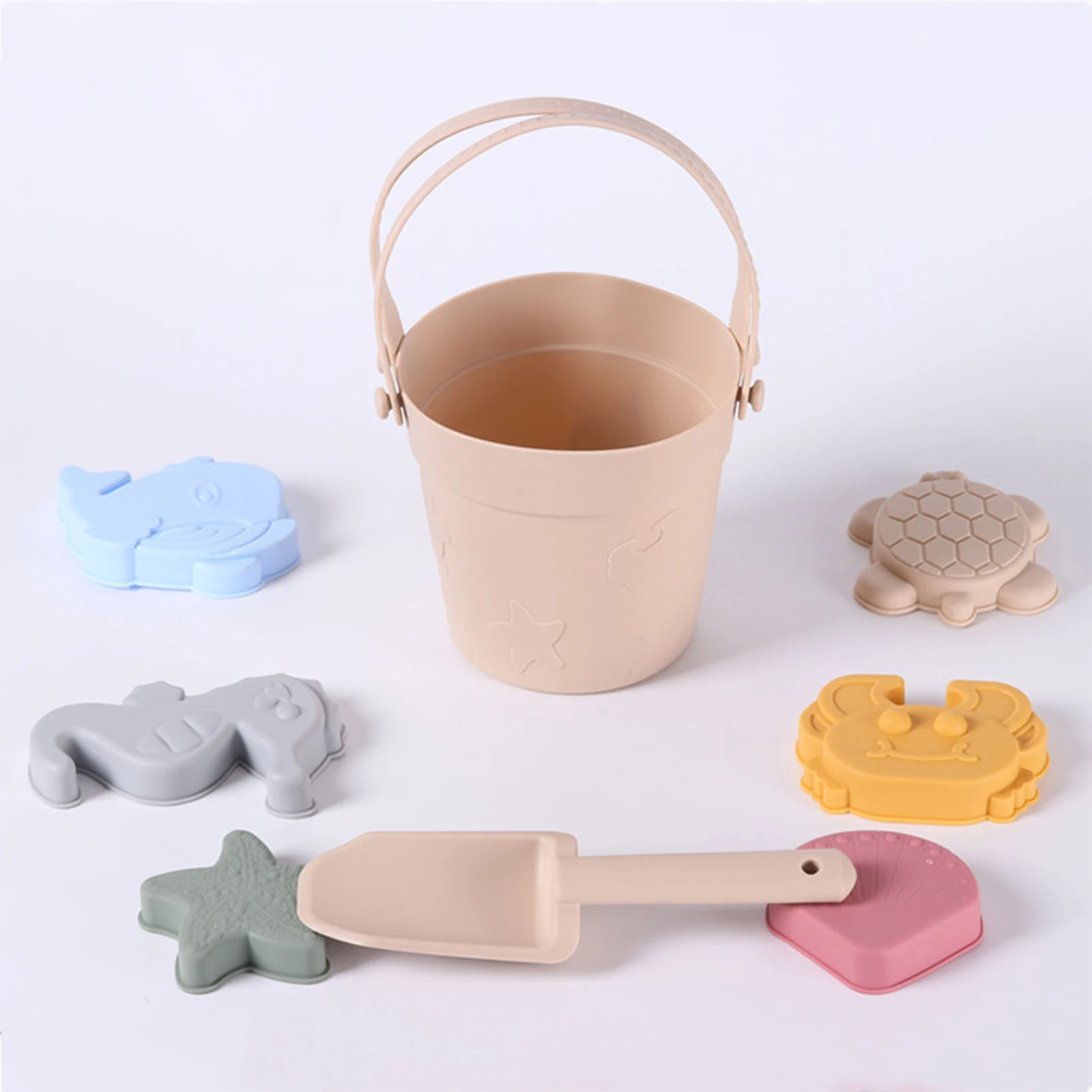 

Children's Beach Bucket Shovel Molds Toys Multifunctional Digging Sand Bucket Shovel Toys for Kids Outdoor Beach Pools Game Toy