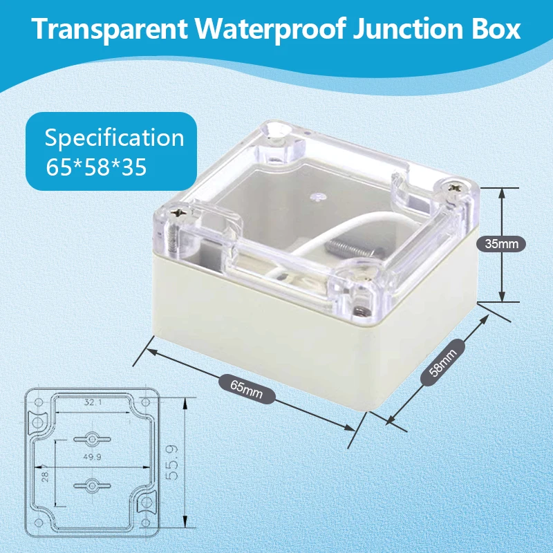 IP67 Kunststoff Transparente Wasserdichte Gehäuse Box für Outdoor Elektronische Projekte Elektrische Instrument Junction Gehäuse Schützen