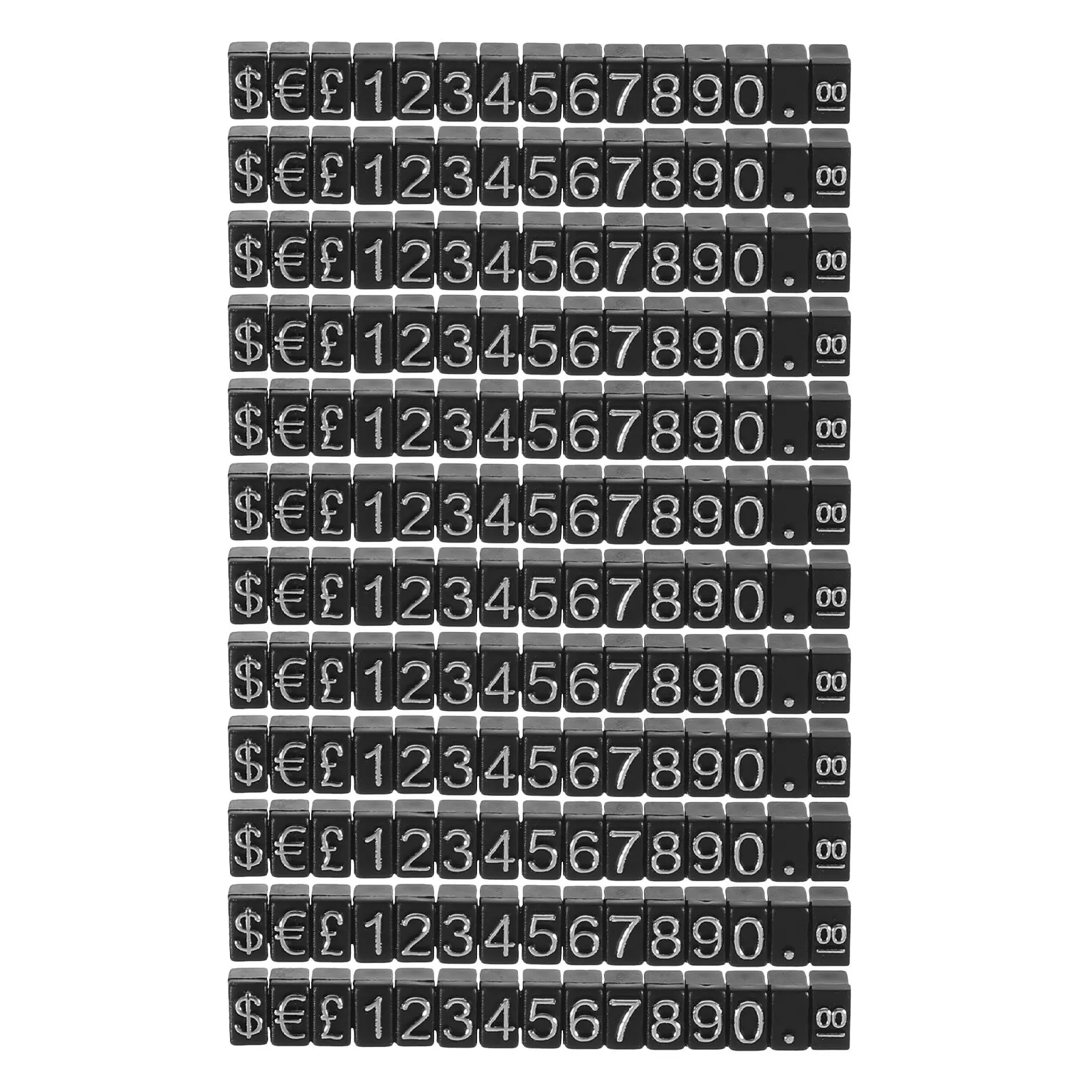 

12Sets Jewelry Price Display Cubes Number Price Display Blocks Flexible Combination for Retail Store Counter Pricing Stand