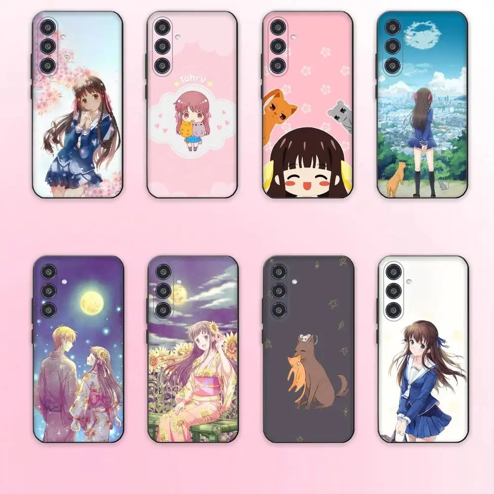 

Anime F-Fruit B-Baskets phone Case For Samsung Galaxy A73,A72,A71,A70,A53,A52,A51,Others Soft Black Shell