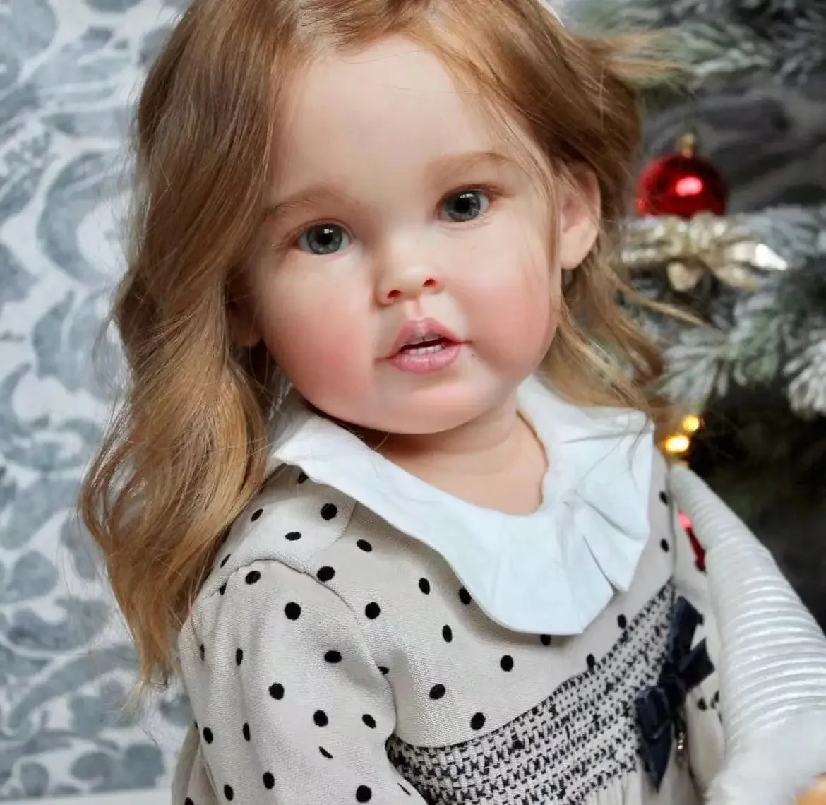 

Кукла-реборн EGO Cressida, 28 дюймов, с длинными кудрявыми светлыми волосами ручной работы, готовая кукла, ограниченная серия