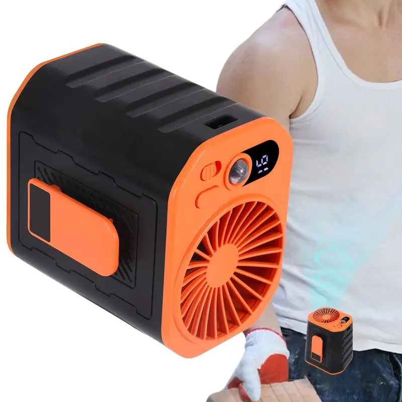 

Summer Cooling Fan Waist Fan Portable Cooling Fan Rechargeable Wearable Personal Clip On Shirt Belt For Traveling Camping