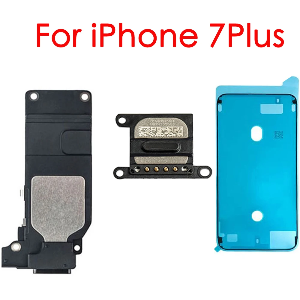 Top Ear Speaker + Bottom Loud Speaker + Waterproof Adhesive Replacement Part for iPhone 7 8 Plus