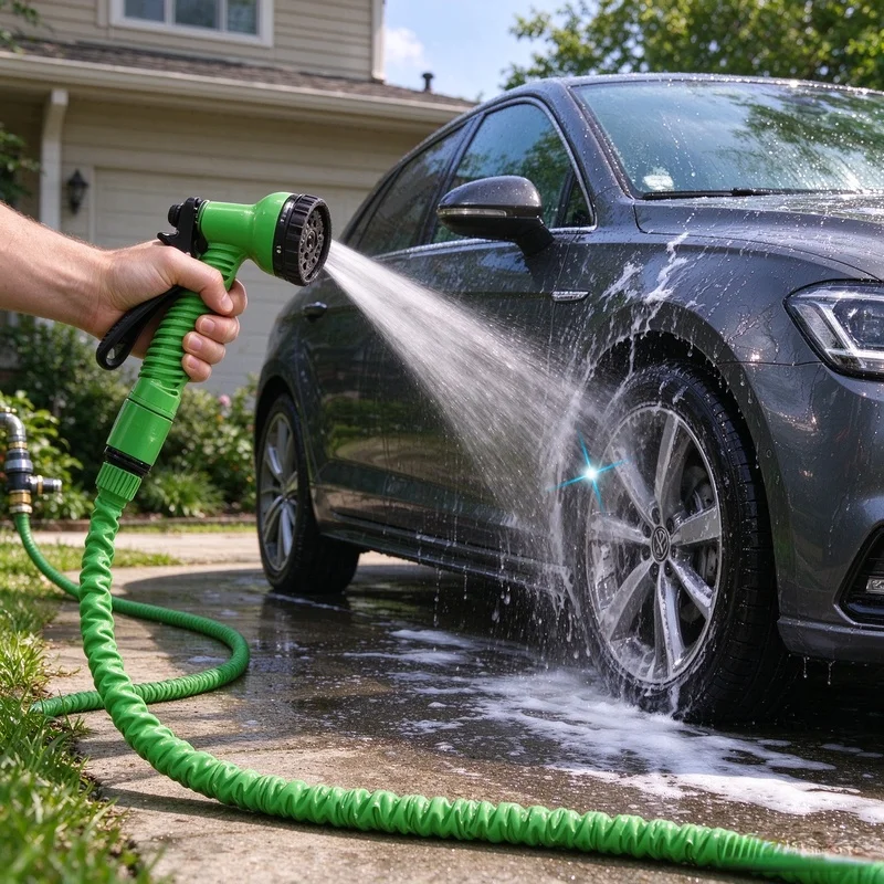 Stocking Stuffers Gift,2026 Telescopic Magic Hose,7 Adjustable Jet Sprayer,High Pressure Nozzle for Car & Yard Watering